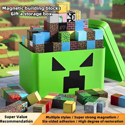 Magnetic Building Blocks Mine World Cube Magnet World Set for Kid Age DIY