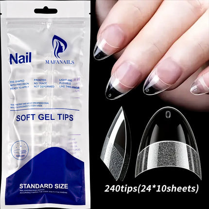 100Pcs Light Pink Press on Nails Short Medium Square