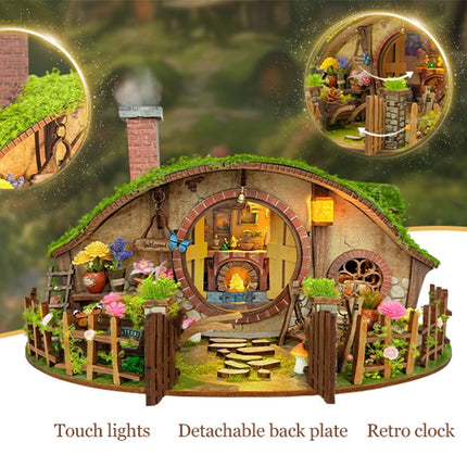 DIY Wooden Magic Ring Casa Doll Houses Miniature Model Kits Handmade Dollhouse