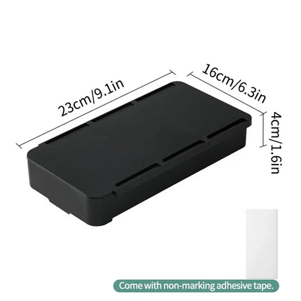 Hidden Storage Box In Table Self Stick Table Storage Drawer Organizer Box Home Office Pencil Tray Under Desk Storage Drawer