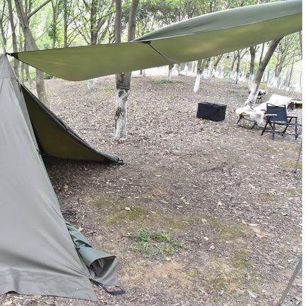 Tomshoo Flame-retardant Pyramid Hot Tent Outdoor Camping Waterproof Teepee Tent 1Person Tipi Tent Winter Stove Tent w Snow Skirt