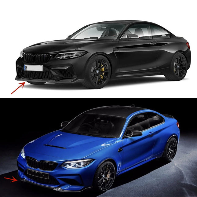 Front Bumper Lip Splitter For BMW F87 M2 CS Coupe 2016 2017 2018 2019 2020 2021 Diffuser Spoiler Lip Bumper Guard protector