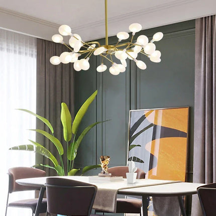 Modern Firefly LED Chandelier Black Gold For Living Room Bedroom Hall Home Decor Indoor Lighting Minimalist Ceiling Pendant Lamp