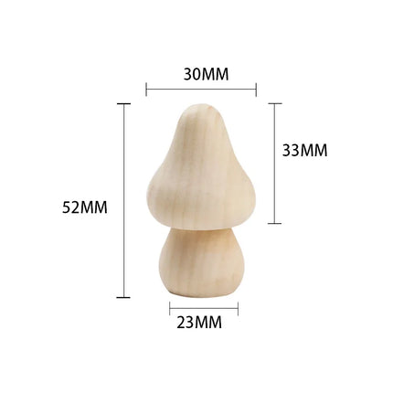 Miniature Wooden Mushroom Scale Model Ornaments Mini Wood Mushroom