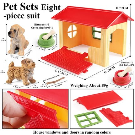 House Equestrian Fencing Palm Farm Cow Horse Animal Model Action Figures Miniature Cute Kid Toy Gift
