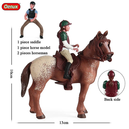 Farm Horse Race Model Action Figures DIY Equestrianism Horseman Animals