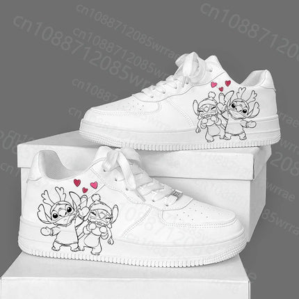 stitch Shoes 3d Print Sneakers Anime Cartoon Teenager girl High Top Outdoor