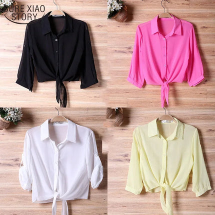 Cotton Blouse White Shirt Fashion Women Blusas Mujer De Moda OL Style Tops Casual Ladies Long Sleeve Shirts and Blouses 3496