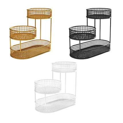 Countertop Fruit Basket Metal Wire Storage Basket, Counter Serving Tray Space Saver Serving Stand Vegetables Storage Rack