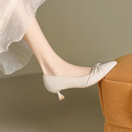 Ladies Summer Footwear with Heel Shoes for Women 2024 Green Office Medium Heels Moccasins Elegant Dress on Offer E Fashion Y2k A