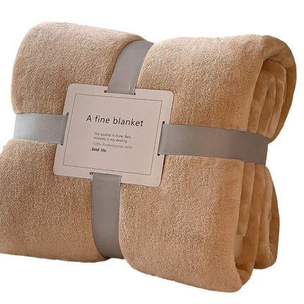 Ultra-Soft Thickened Flannel Fleece Blanket Plush All-Season Cozy Throw