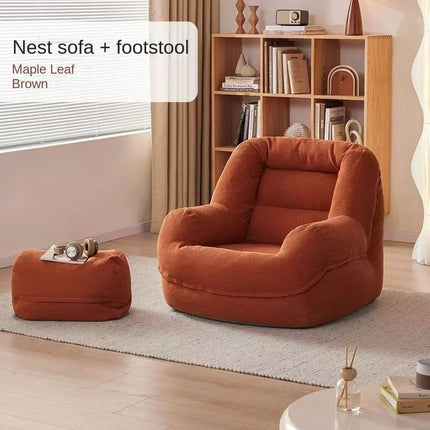 X&D Lazy Sofa Leisure Small Bedroom Living Room Balcony Single Person Reclining Or Sleeping Nest Sofa Internet Famous New Model