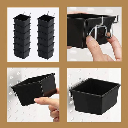 Convenient Pegboard Box Peg Board Organizer Basket for Workshop and Garage Practical Nails and Screws Storage Solution best sale