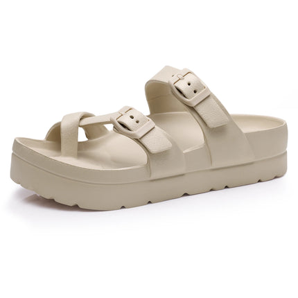 Eyriphy Women's Platform Sandals with Arch Support Thick Soles Adjustable Buckle Ultra Cushion Slippers Outdoor Women Sandals