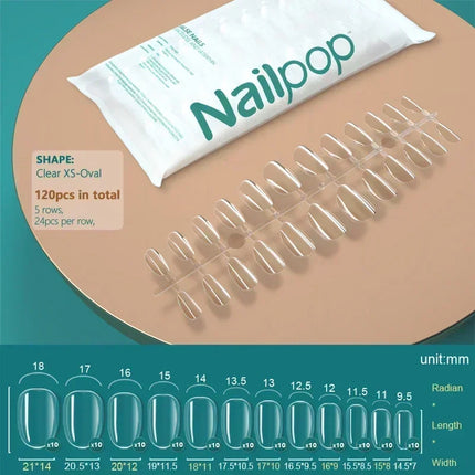 NAILPOP 120pcs Fake Nails Full Cover Press on Nails Coffin Soft Gel American