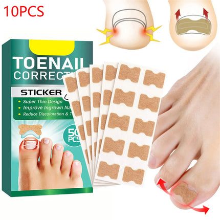 Ingrown Toenail Correction Stickers Hands And Feet Soft Nail Inlaid Nail Thickening Bright Nail Furrow Gray Nail Care Patch 50pc