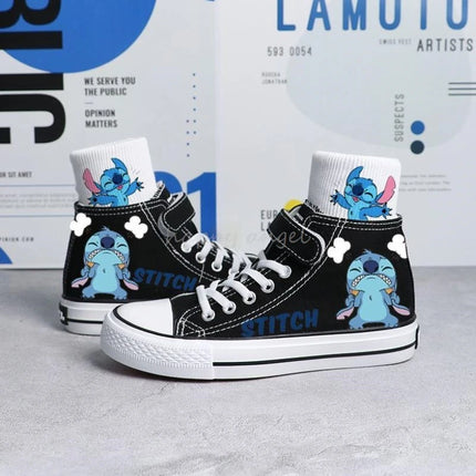Lilo And Stitch Kids Canvas Sneakers Boys Fashion Anti-slip Breathable Sports Shoes