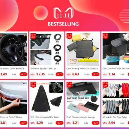 Universal Car Front Rear Bumper Strip Lip Spoiler Diffuser Splitter Scratch Protector Carbon Fiber Winglets Side Skirt Extension