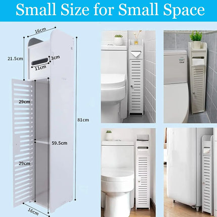 Bathroom Cabinet Bedroom Cabinet Bathroom Storage Cabinet White Tall Slim Shelf Cabinet Living Room Storage Riser