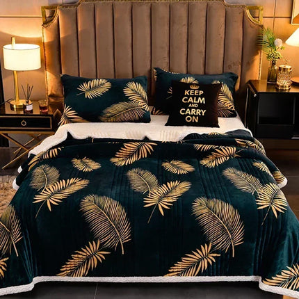 Soft Fluffy Warm Winter Blanket Thicken Lamb's Wool Autumn Warmth Blankets for Bed Milk Velvet Comfortable Sofa Blanket Throw