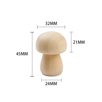 Miniature Wooden Mushroom Scale Model Ornaments Mini Wood Mushroom