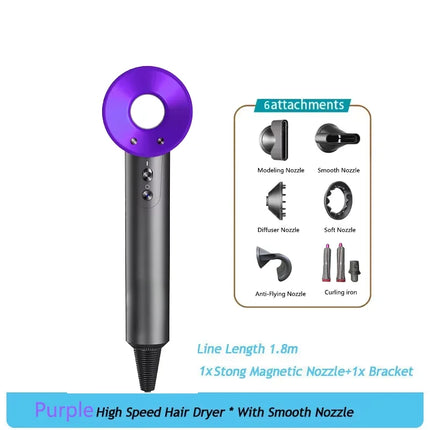 Professional Leafless Hair Dryer, High-Speed Negative Ion 110,000 Rpm,