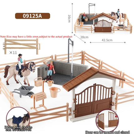 Farm Horse Race Model Action Figures DIY Equestrianism Horseman Animals