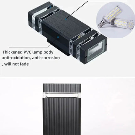 LED Outdoor Wall Lights E27 Up Down Exterior Wall Sconce IP65 Waterproof Led Sconce Lamp for Porch Front Door Garden Wall Lamp