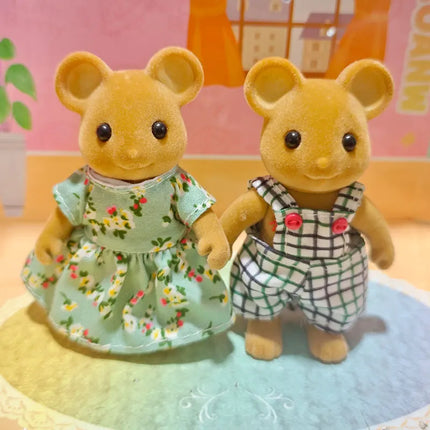 Forest Family Reindeer Rabbit Panda Animal Simulation Dollhouse Furniture Toy Set