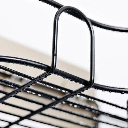 Wall Mounted Bathroom Shelf Corner Storage Iron Shower Drain Basket Cosmetic Rack Shampoo