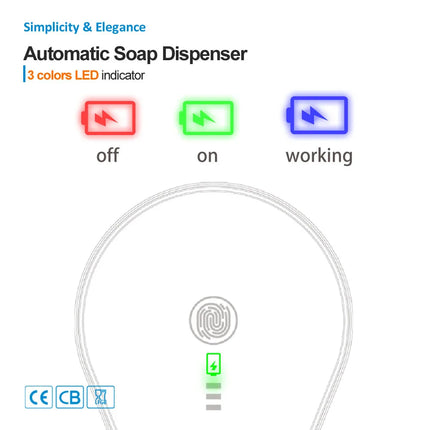 Intelligent Sensor Multi-Speed Contact-Free Wall-Mounted Vertical Hand Sanitizer Bubble Machine Rechargeable Soap Dispenser