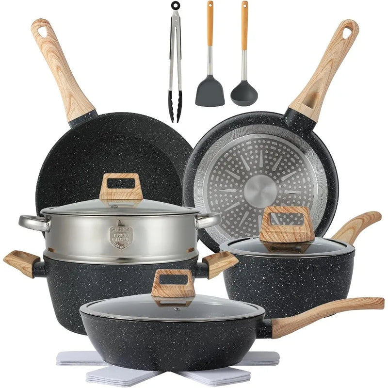 16PCS Pots and Pans Set Non Stick Cookware Set Nonstick