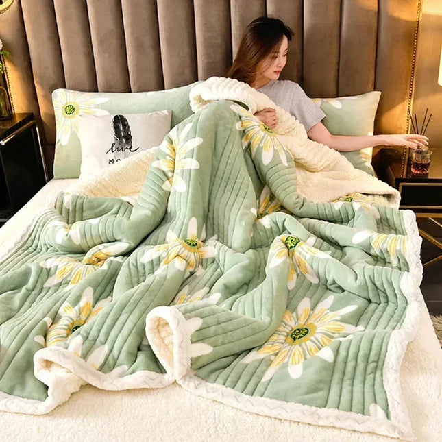 Soft Fluffy Warm Winter Blanket Thicken Lamb's Wool Autumn Warmth Blankets
