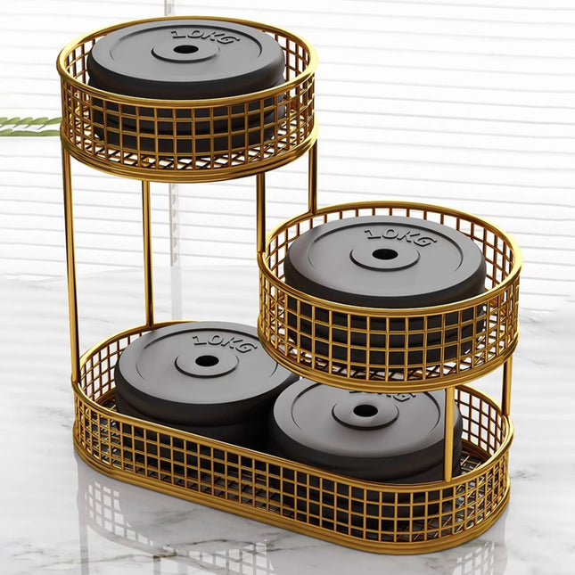 Countertop Fruit Basket Serving Stand, Counter Top Serving Tray, Space Saving Stand Serving Bowl Metal Wire Storage Basket