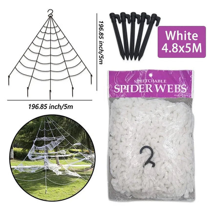 Spider Decoration Giant Halloween Spiders Web Party Prop Haunted Outdoor Chamber