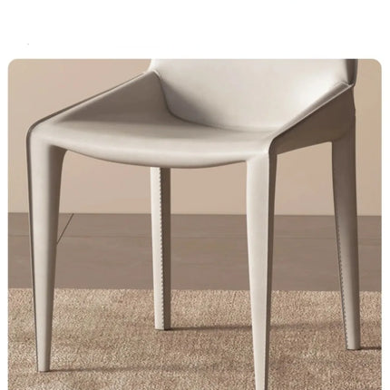 Leather Meeting Sedentary Dining Chair Luxury Backrest Comfortable Simple Dining Chair Hotel Restaurant Cadeiras Home Furniture