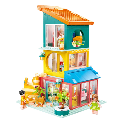 571PCS Colorful Stacking House Kitchen Bedroom Living Room DIY Stacking