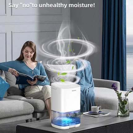 1pc 1000ml Portable Dehumidifier for Home Office and RV Eliminate Damp Mold and Moisture Easy to Use and Energy Efficient