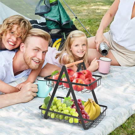 3 Tier Countertop Fruit Basket,Portable Fruit Bowle Basket Kitchen Organizer Storage & Dining Room Fruits Vegetable Bread Snacks