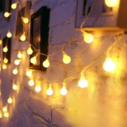 Fairy Lights Garland LED Ball String Lights Waterproof for Christmas