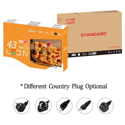 43 Inch Smart TV 4K Ultra HD Flat Screen LED TV Big Screen WiFi Inteligentes Television