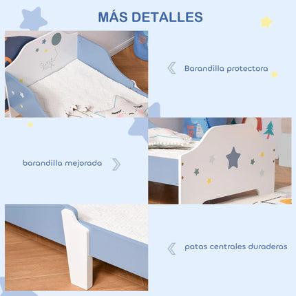 3 years 143x74x59 cm children's bed with blue stars Print