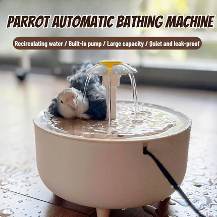 Auto Circulating 2-in-1 Parrot Bath & Pet Water Fountain Drip-Free Design for Small Pets USB Powered  pet toys  bird toys