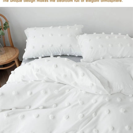 High Quality Crafts with Furball Double Bed Duvet Cover Set 220x240 Tufted King Size Pillow Case