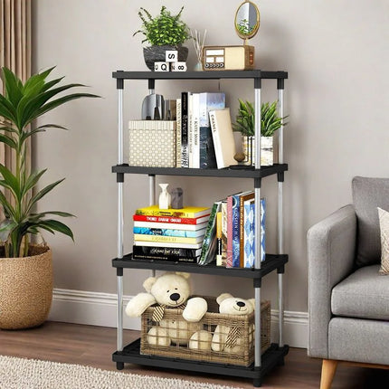 Multi-layer Storage Rack, Square Four-layer Kitchen and Bathroom Snack and Sundries Floor-standing Storage Rack