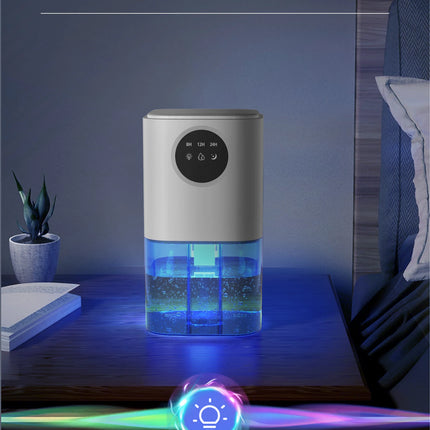 Small Dehumidifier Home Air Dyer Large Capacity Indoor Moisture Remover Bedroom Office Silent Air Purification 1.7L Dehumidifier