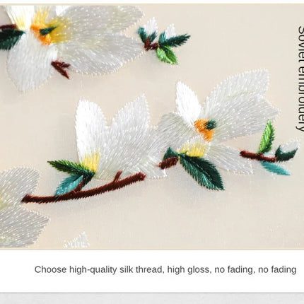 Embroidered Group Fan Ancient Style Fan Summer Long Handled Tassel Dance Hanfu Palace Fan Children's Cheongsam Round Fan