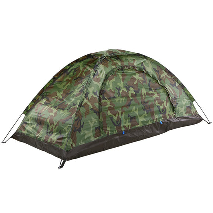 Camping Tent for 2 Person Single Layer Outdoor Portable Camouflage Summer Tent for Outdoor Camping Traveling Tent