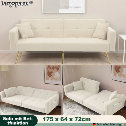 Sofa with Bed Function Adjustable Angle Backrest Modern Sofa Bed