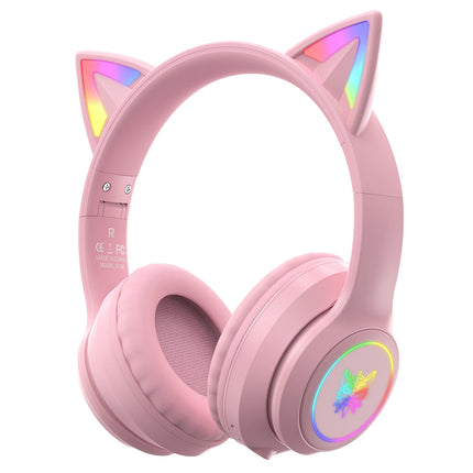 ONIKUMA Gaming Gaming Headset Bluetooth Headset Cat Ear Noise Cancellation High Sound Quality Cute